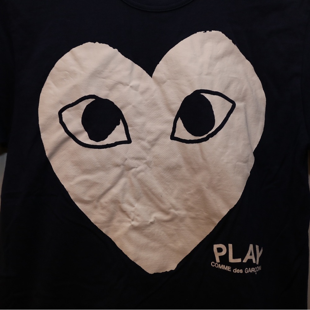 Comme Des Garcons PLAY Navy Shirt - Picture 2 of 5